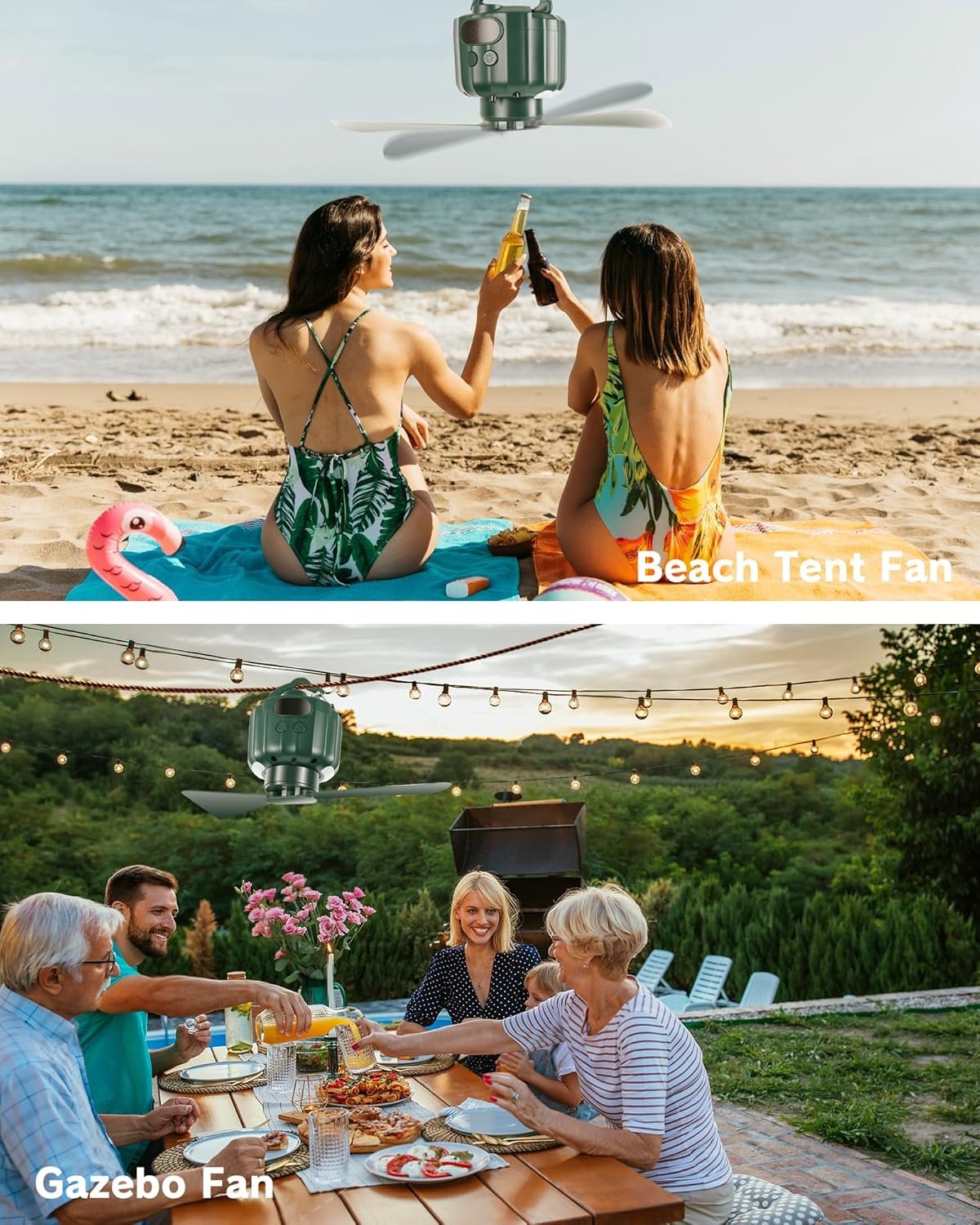 Hot Deals Today 🇺🇸 - DUKUSEEK Tent Ceiling Fans for Camping Hanging, Portable Tent Fans with Light and Remote Control, Power Bank, USB Battery Operated Camping Fan with Hanging Hook for Outdoor, Car, RV - Image 8