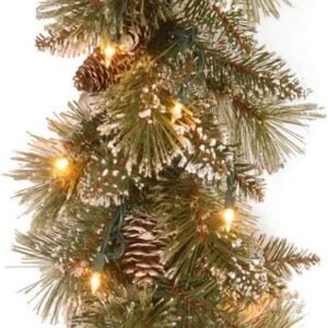 Hot Deals Today 🇺🇸 – National Tree Company 6 ft Pre-Lit Glittery Bristle Artificial Christmas...